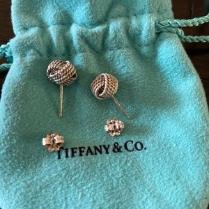 Tiffany & Co. Authentic Twisted Knot Silver Earing